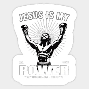 Jesus is my Power - Boxing Design Sticker